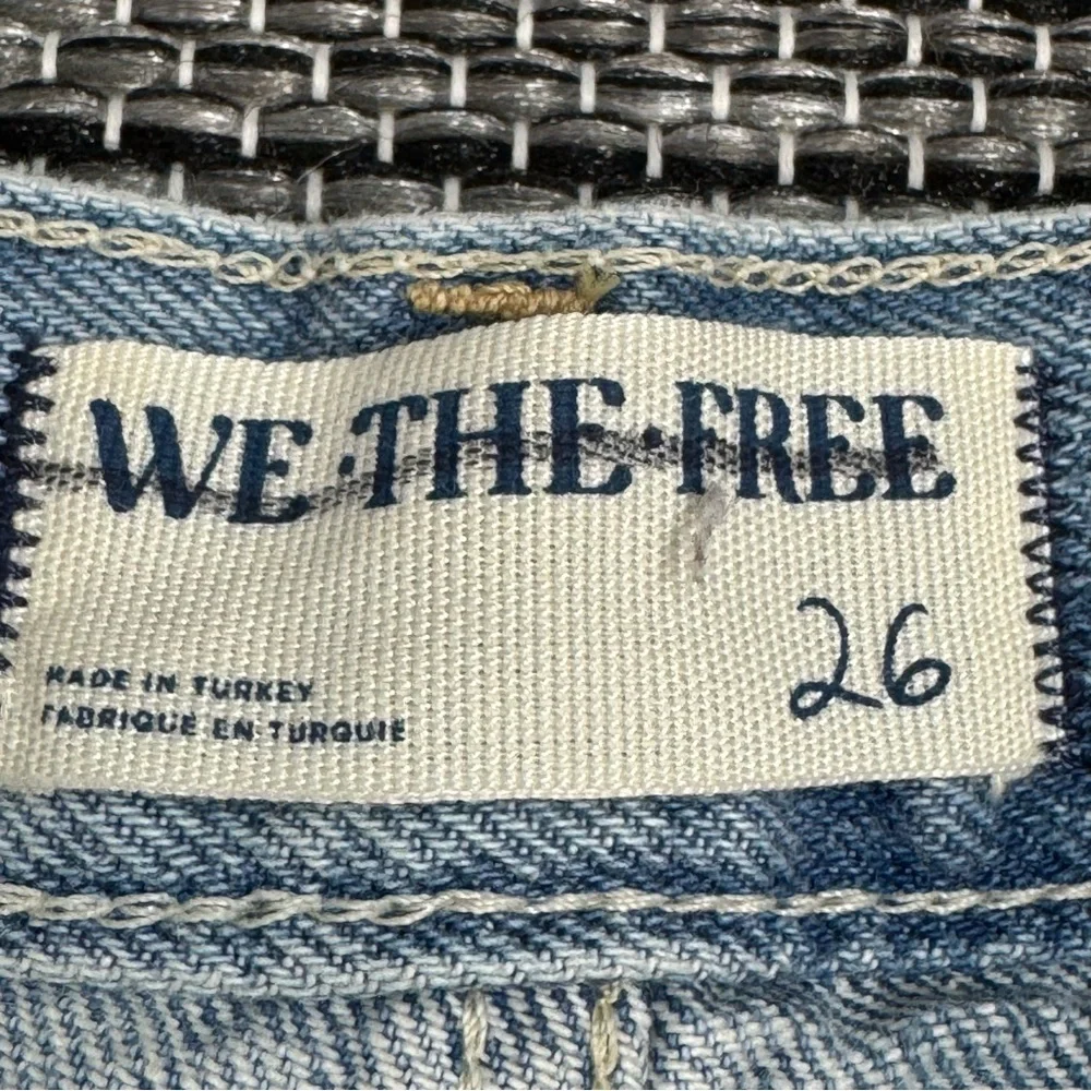 Free People We The Free Ghost Town‎ Denim Shorts 100% Cotton Blue Size 26